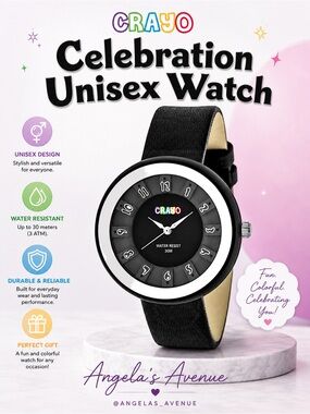 CRAYO Celebration Unisex Black Watch